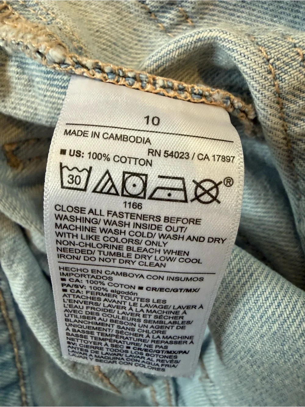 Old Navy Light Blue Wide-Leg Jeans with Front Patch Pockets Girls Size 10